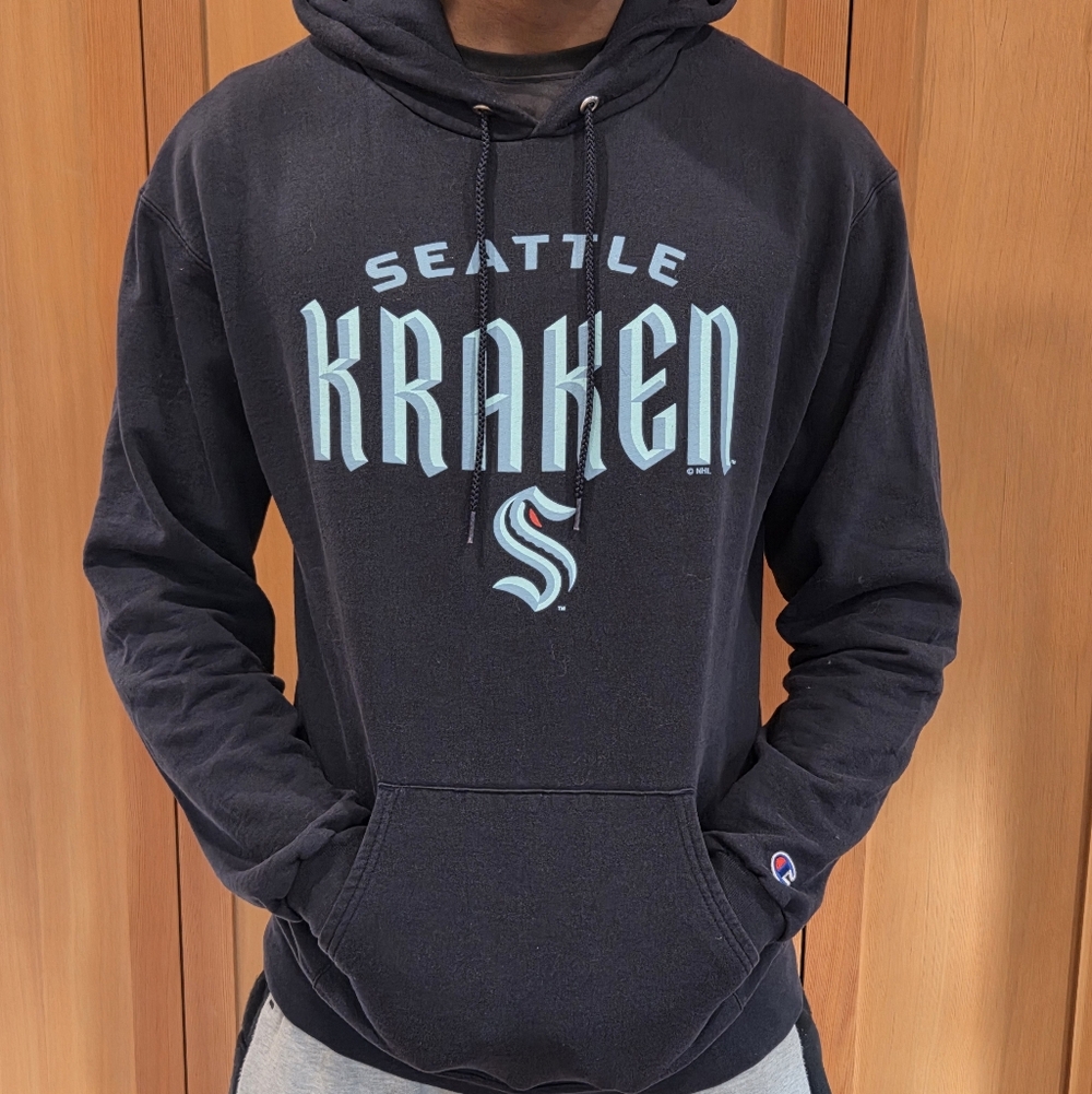 Champion Navy Blue Seattle Kraken Hoodie